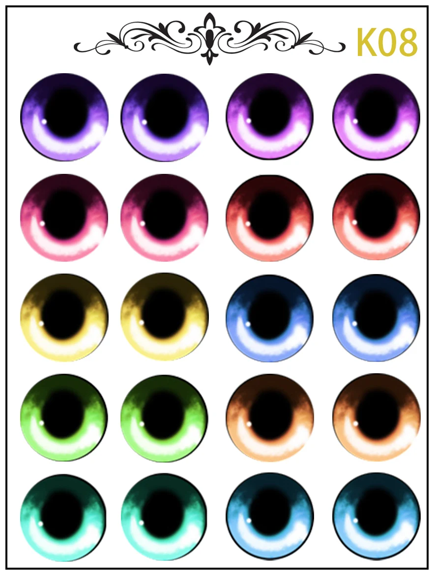 New Blythe Doll Eye Piece Pattern Paper DIY Doll Eye Accessories