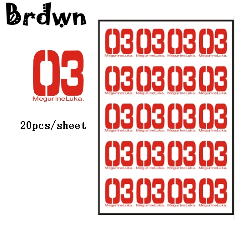 Brdwn V+ 01 Miku 02 Rin/Len 03 Luka Cosplay Tattoo Stickers