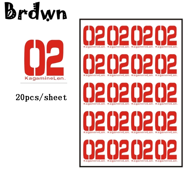 Brdwn V+ 01 Miku 02 Rin/Len 03 Luka Cosplay Tattoo Stickers
