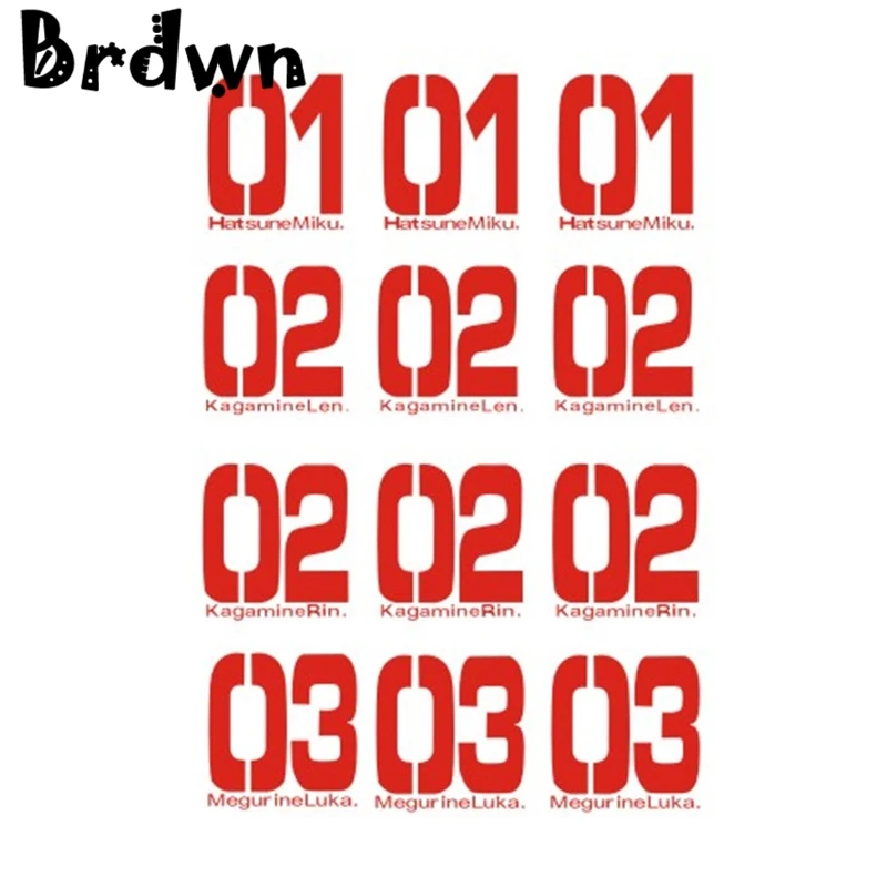 Brdwn V+ 01 Miku 02 Rin/Len 03 Luka Cosplay Tattoo Stickers