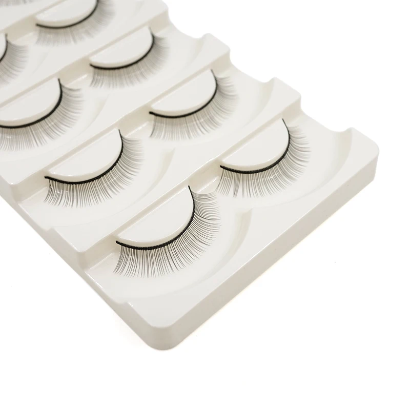 5 Pairs Pratice Strip Lashes for Training Eyelash Extensions Lash Mannequin Head Practice Kit Makeup Tool