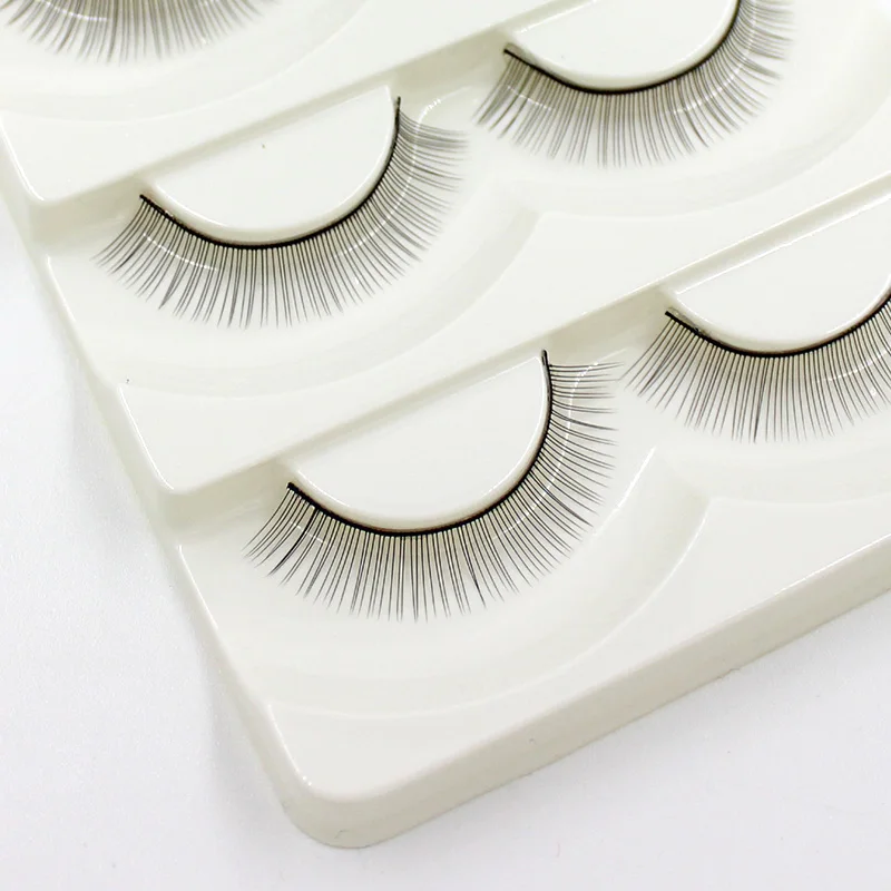 5 Pairs Pratice Strip Lashes for Training Eyelash Extensions Lash Mannequin Head Practice Kit Makeup Tool