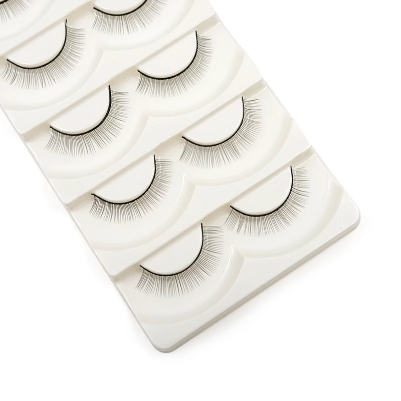 5 Pairs Pratice Strip Lashes for Training Eyelash Extensions Lash Mannequin Head Practice Kit Makeup Tool