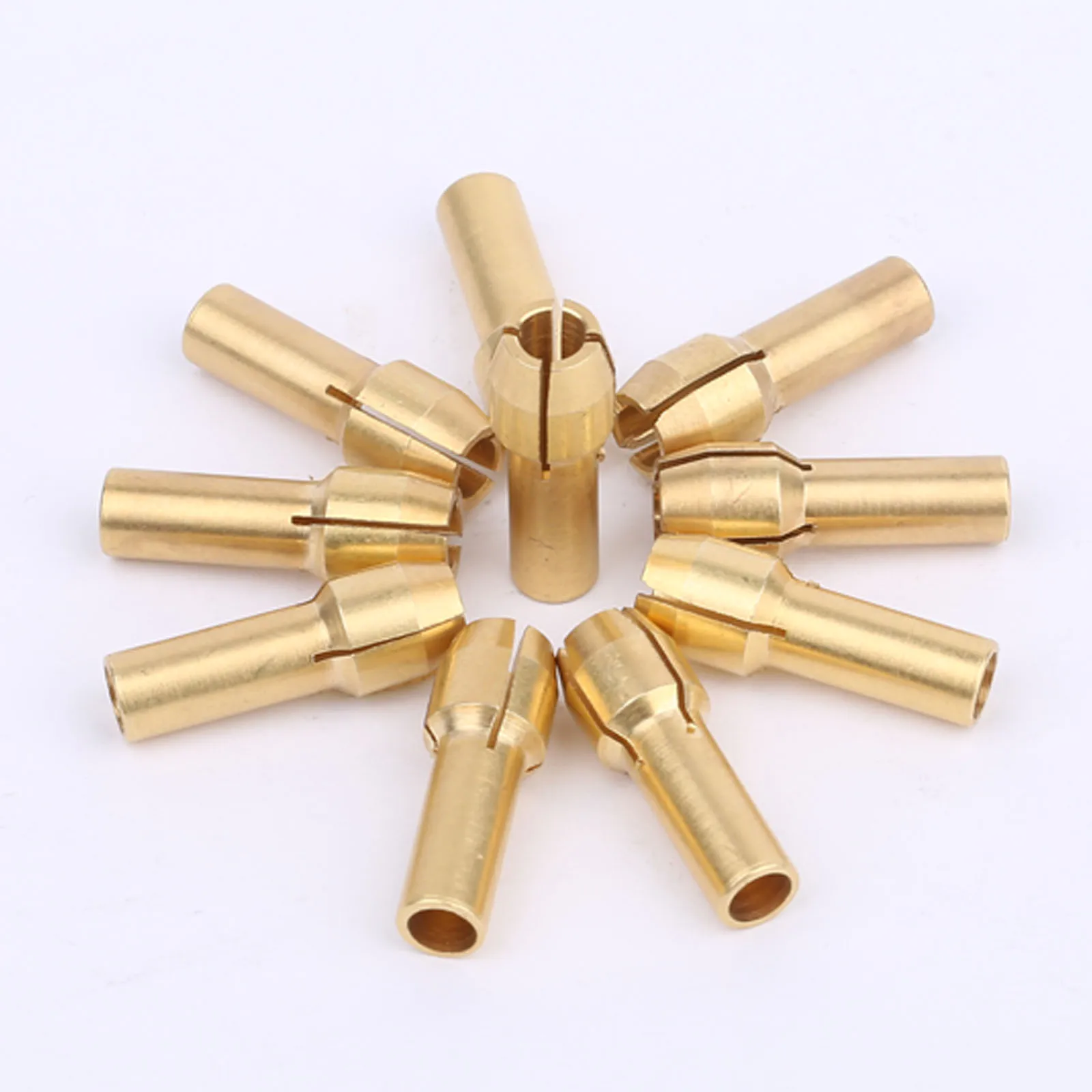 10pcs 3.2mm Mini Drill Chucks Adapter Collets Quick Chuck for Mini Tools Copper Drill Folder Copper Cap Axis Drill Collet Tools