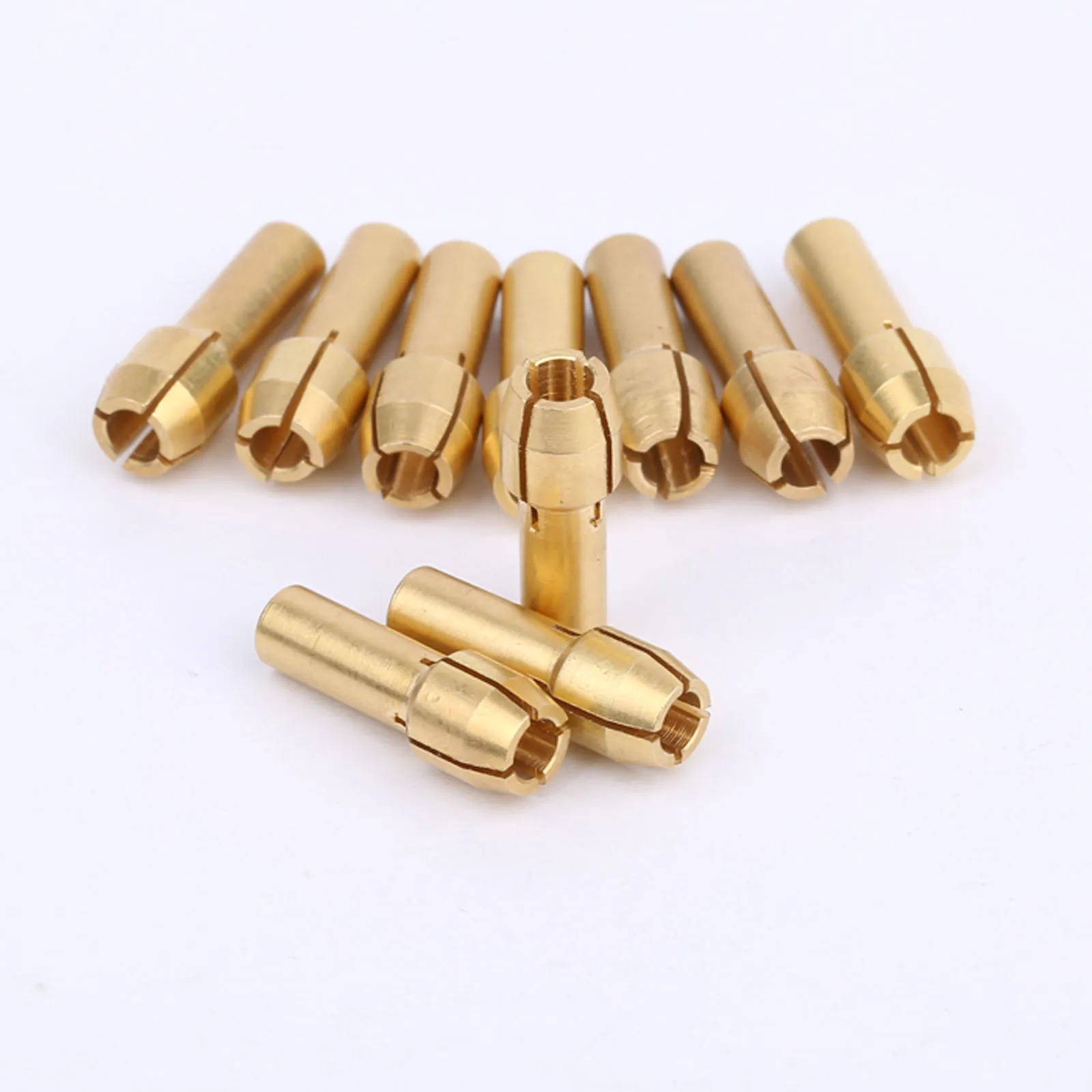 10pcs 3.2mm Mini Drill Chucks Adapter Collets Quick Chuck for Mini Tools Copper Drill Folder Copper Cap Axis Drill Collet Tools