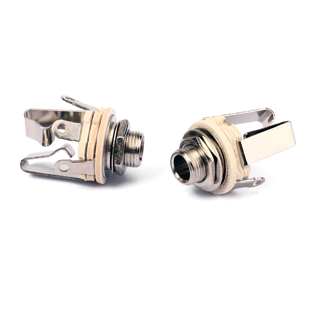 6 pieces mono input stereo output 6.35 mm 1/4 "jack socket for electric guitar