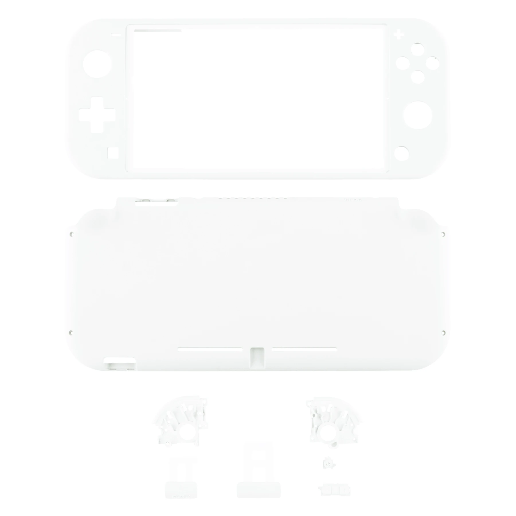 eXtremeRate DIY Replacement Shell Housing Case Cover with Screen Protector for NS Switch Lite - White & Matcha Green