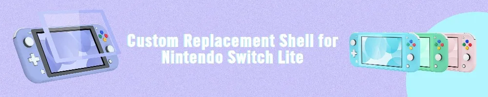 eXtremeRate DIY Replacement Shell Housing Case Cover with Screen Protector for NS Switch Lite - White & Matcha Green