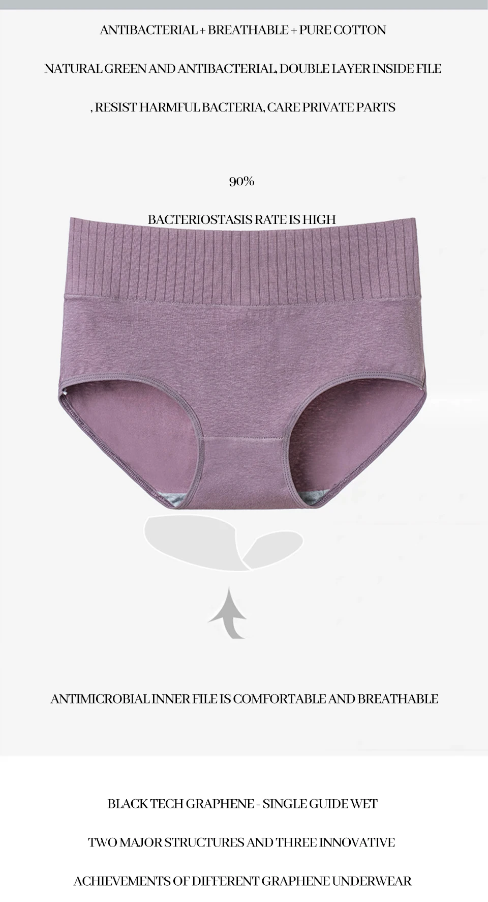 Cotton Women's Underwear Panties High Waist Briefs Solid Color Breathable Underpants Seamless Soft Lingerie Girls Fashion Briefs