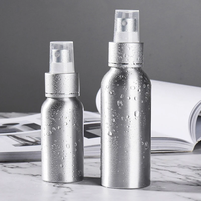 30ml/50ml/100ml/120ml/150ml/250ml Aluminum Empty Spray Bottle Mini Travel Refillable Perfume Cosmetic Container Sprayer Atomizer