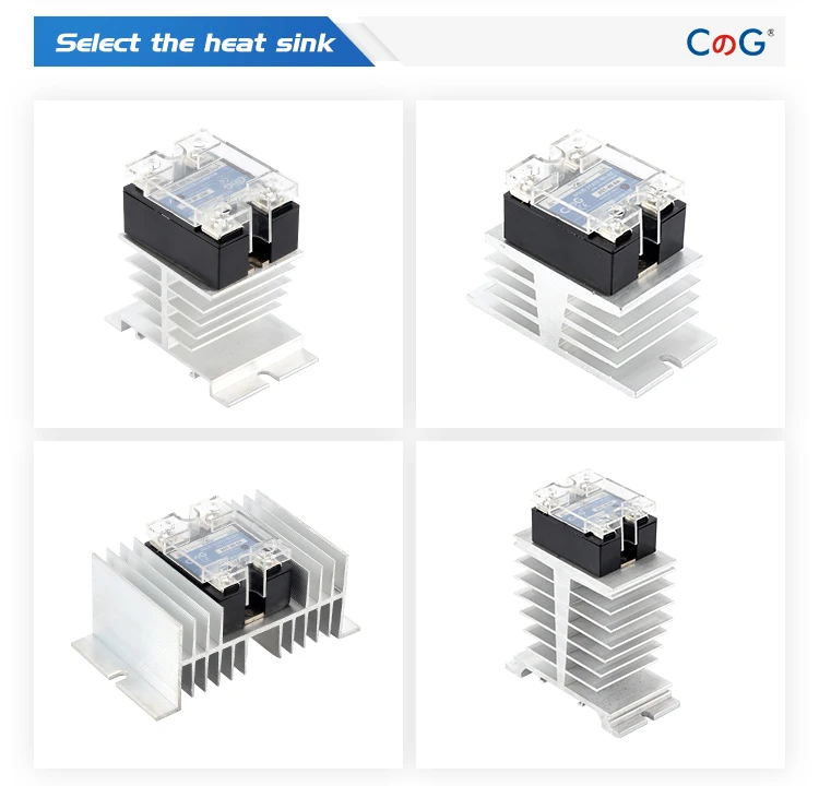 CG ZGT-40DA 10A 25A 40A Single Phase DC To AC SSR Heat Sink 24-480VAC Relay Input 3-32VDC With Plastic Cover Solid State Relay