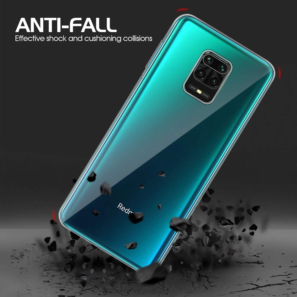 Transparent Silicone TPU for Xiaomi Redmi 9 9A 9C Note 9T 9S Pro Max Note9 9Pro 9i A C S Clear Cover Ultrathin Soft Phone Case