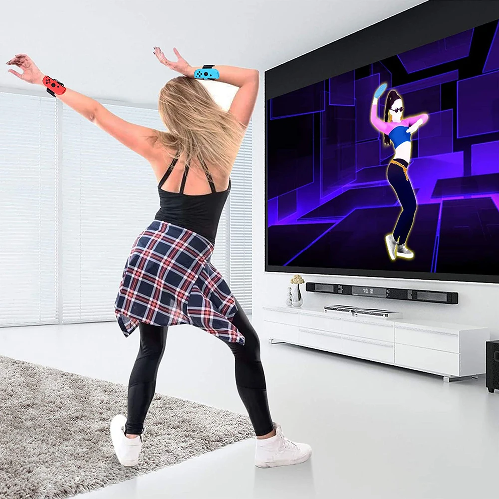1 Pair Just Dance Band Adjustable Joy-Con Controller Elastic Dance Wrist Band Fit Strap Wristband For Nintendo Nintend Switch