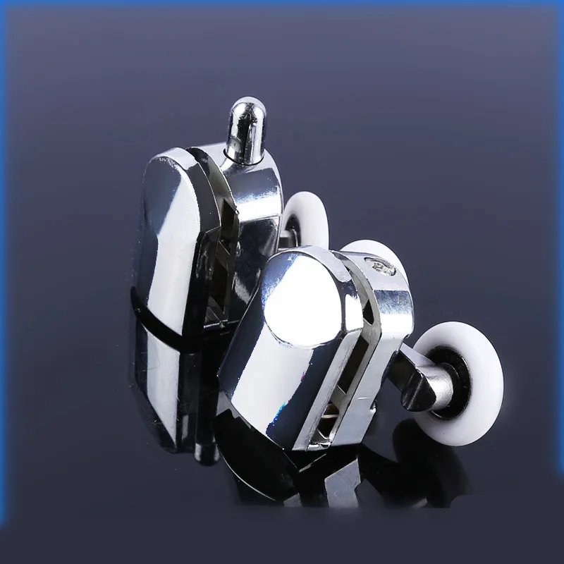 23/25/27mm Zinc Alloy Double-Wheel Sliding Shower Door Roller Bearing Wheel Runners Replacement for 12-14mm glass