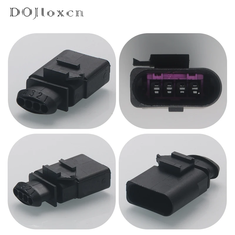 1/5/10/20/50 Sets 4 Pin 1.5 MM For AUDI VW Lntake Pressure Sensor Plug Automotive Wire Waterproof Connector 1J0973704 1K0973804