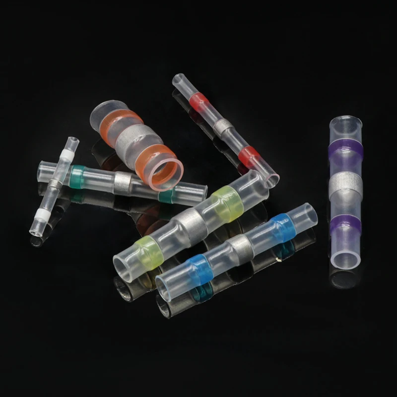 Solder Seal Wire Connectors 3:1 Shrinkage Rate Waterproof Electrical Cable Terminals Heat Shrink Tube Electrical Butt Splice