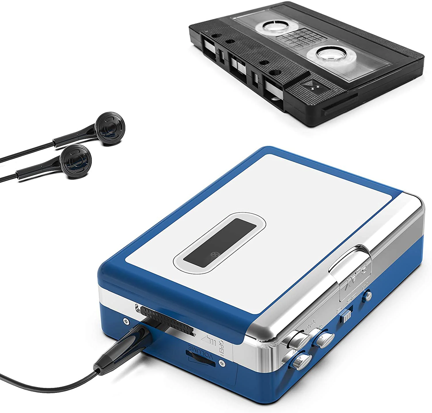 Y&H Portable Personal Walkman Bluetooth Cassette Player, Transmit Retro Tape Music to Bluetooth Earphone or Speaker ezcap215