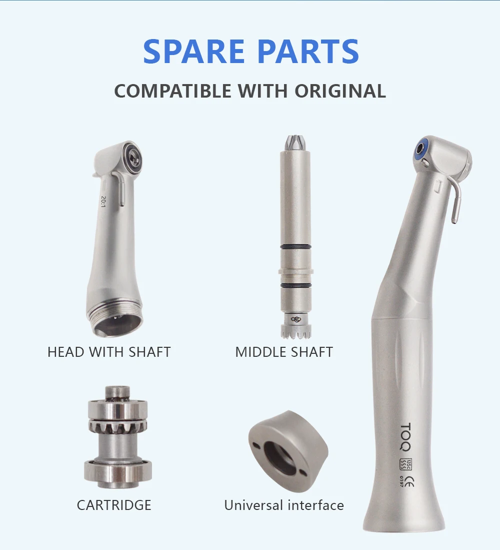 Dental Low Speed Handpiece 20:1 Reduction Implant Surgery Contra Angle Handpiece S-MAX SG20 Air Turbine