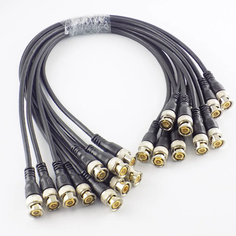 0.5M/1M/2M/3M 5m 10m BNC Male to BNC Male Cable Cord For BNC Adapter Home Extension Connector Adapter Wire for CCTV Camera