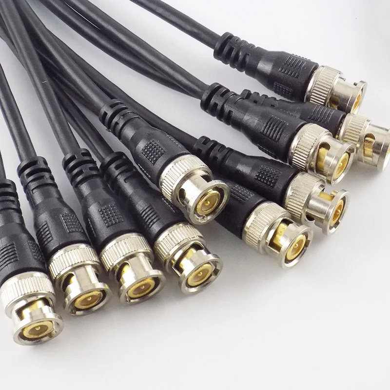 0.5M/1M/2M/3M 5m 10m BNC Male to BNC Male Cable Cord For BNC Adapter Home Extension Connector Adapter Wire for CCTV Camera