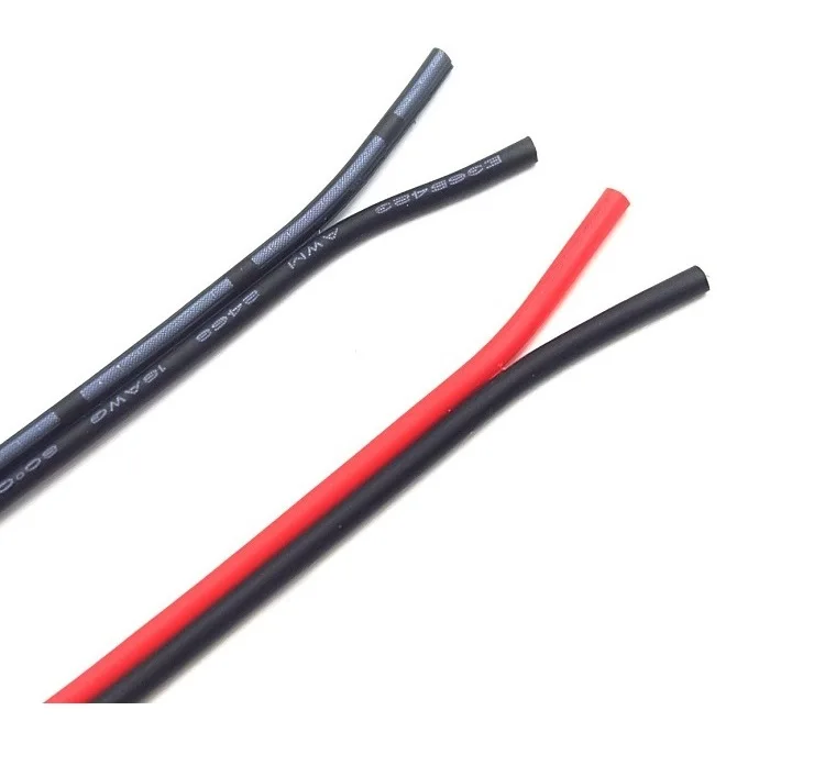 1/5/10M Copper Wire 2pins 16 18 20 22 24 26 28 30 AWG Black Red White UL2468 Electric DIY Auto LED Lighting Extension Cord Cable
