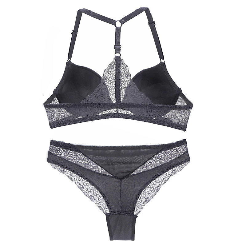 New Fashion Bralette Sexy Lingerie Seamless Push Up Bra Sets Front Closure Candy Color Underwear Women Small Size Brassiere