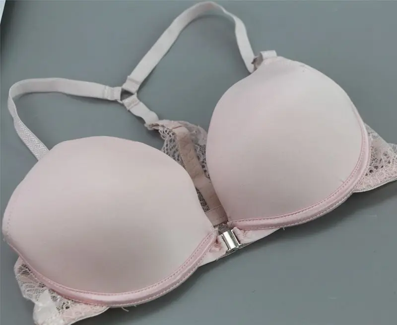 New Fashion Bralette Sexy Lingerie Seamless Push Up Bra Sets Front Closure Candy Color Underwear Women Small Size Brassiere