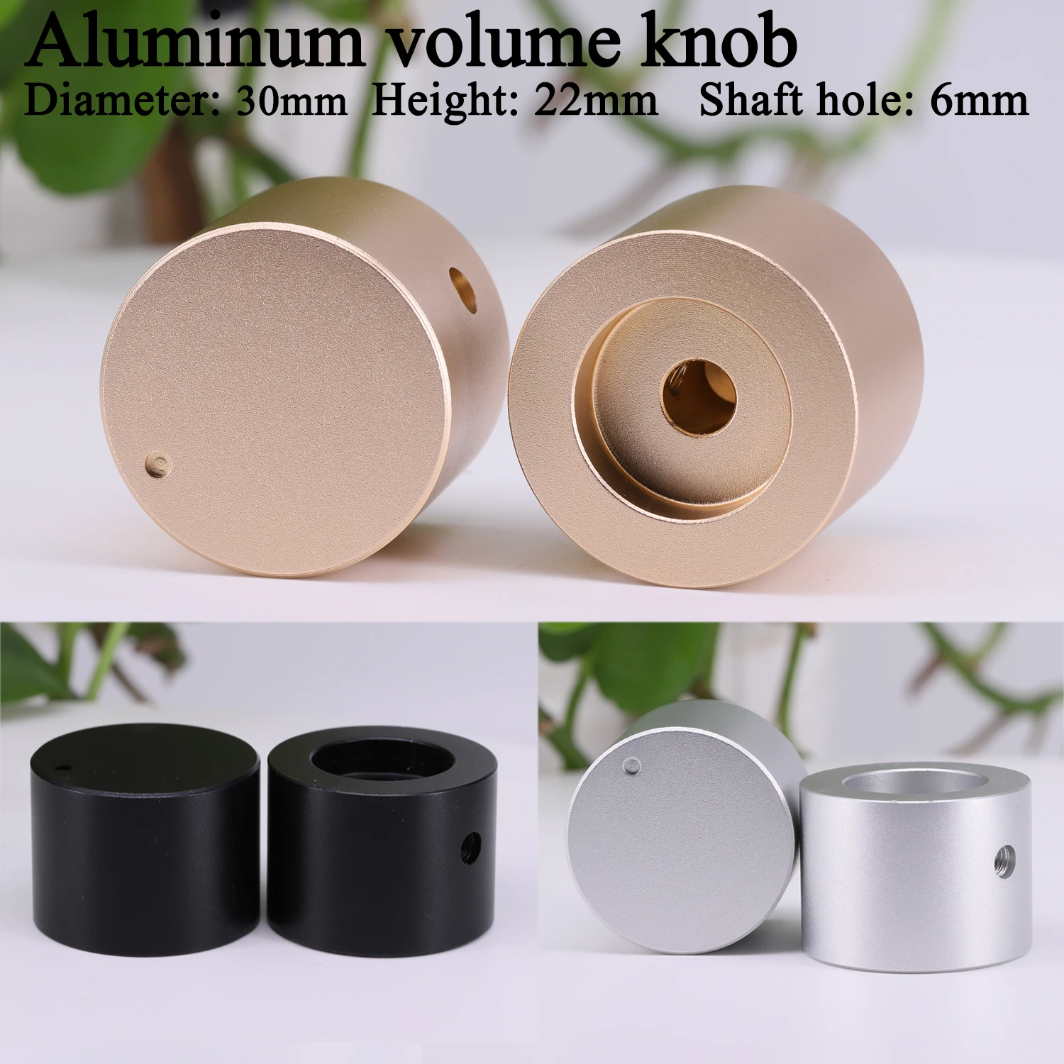1PC Volume Control Knob 20mm 25mm 30mm 35mm 38mm 40mm 44mm 48mm Car Audio AMP DAC CD Sound Aluminum Potentiometer Knob Button