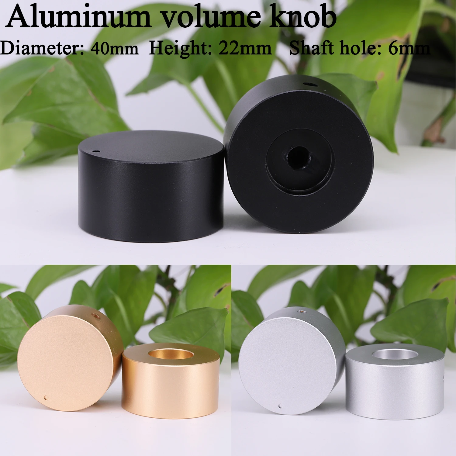 1PC Volume Control Knob 20mm 25mm 30mm 35mm 38mm 40mm 44mm 48mm Car Audio AMP DAC CD Sound Aluminum Potentiometer Knob Button