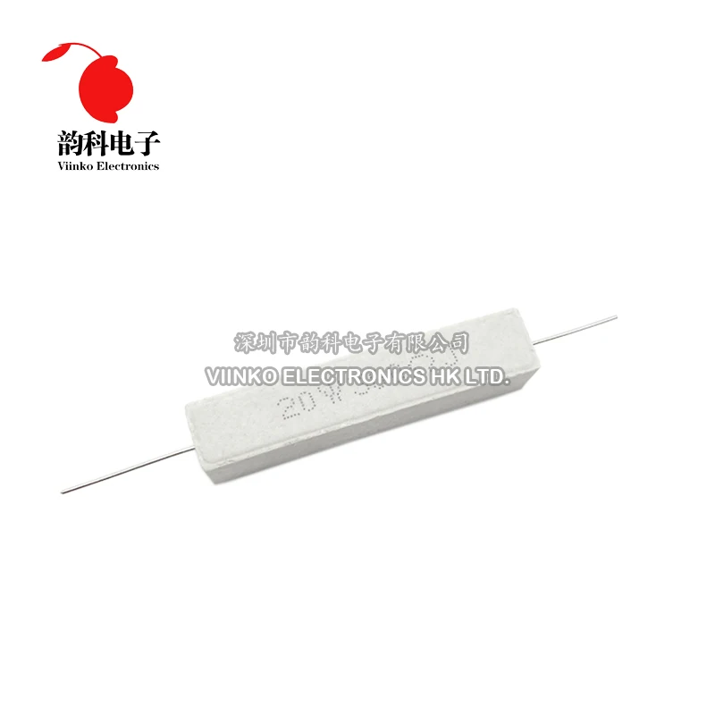 1pc 20W 5% Cement Resistor Power Resistance 0.1 ~ 10K 0.1R 0.5R 10R 50R 0.22 0.33 0.5 1 2 5 8 10 20 22 30 50 100 1K 1.5K 2K ohm