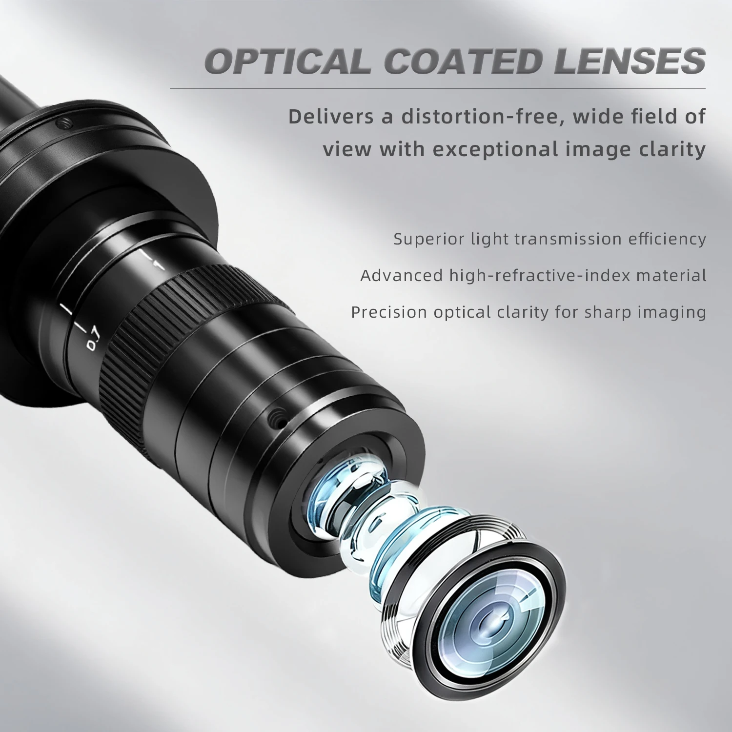 YIZHAN 215x 180x 150x Lens 0.7X~4.5X Adjustable Magnification Industry Microscope Lens Multiples CS C-MOUNT For HDMI USB Camera