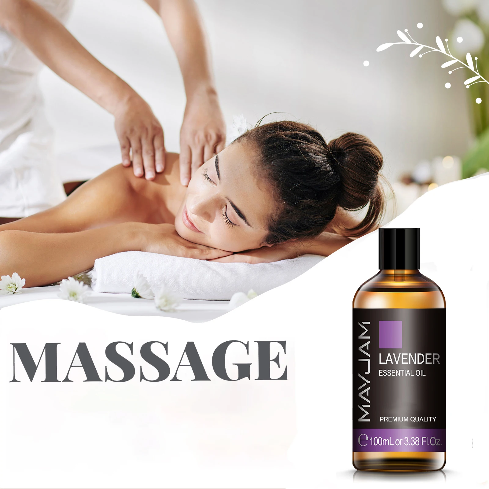 100ml Lavender Essential Oil Pure Natural Essential Oils for Help Sleeping Relaxing Diffuser Aroma Oil Rose Bergamot Ylang Ylang