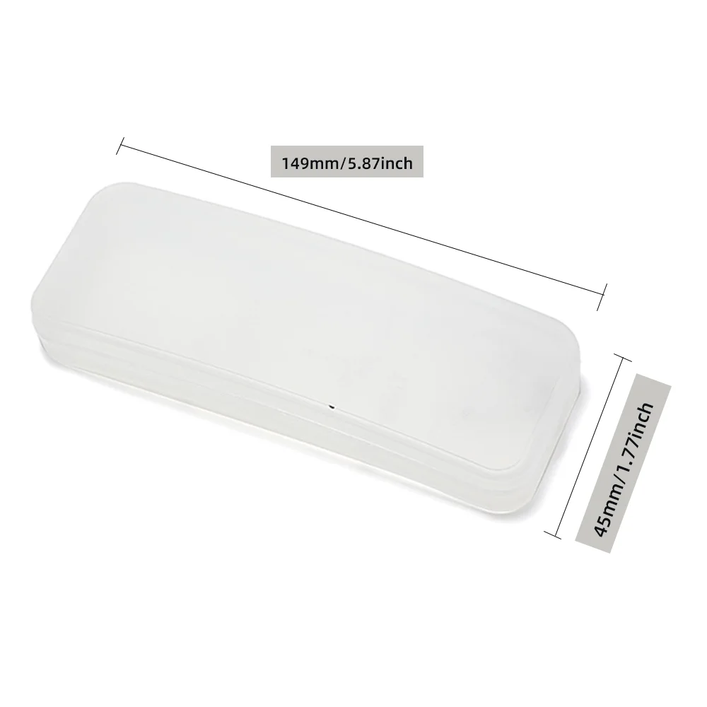 VIVIBEE Clip on Sunglasses Plastic Box Case M L White Transparent