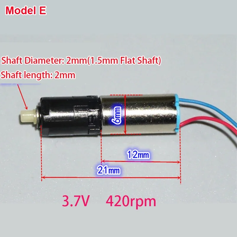 DC 3V 3.7V 47rpm-1200rpm Mini 6mm Planetary Gearbox Gear Reducer Motor Reduction Micro Coreless Motor DIY Robot
