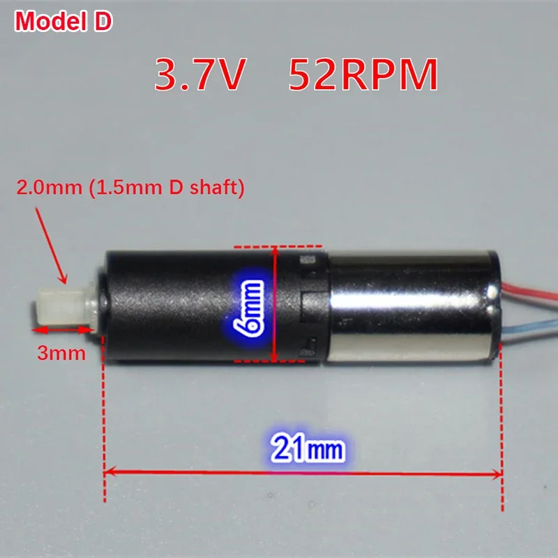 DC 3V 3.7V 47rpm-1200rpm Mini 6mm Planetary Gearbox Gear Reducer Motor Reduction Micro Coreless Motor DIY Robot