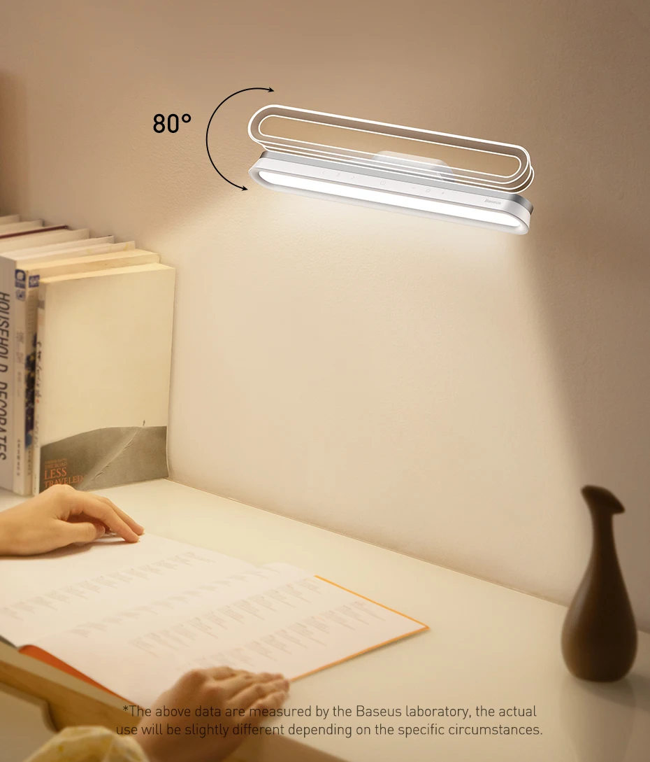 Baseus Desk Lamp Magnetic Hanging Light LED Table Lamp Rechargeable Stepless Dimming Cabinet Night Light Closet Wardrobe Lamp
