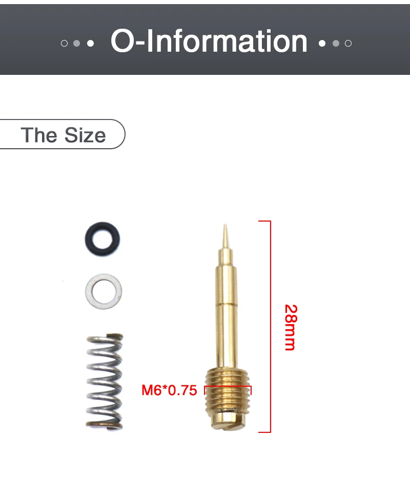 Alconstar-Carburetor Air Screws Idle Mixture Fuel Ratio Adjusting Screw For Harley CV40 Twin Cam Sportster Keihi CVK 34/36/40