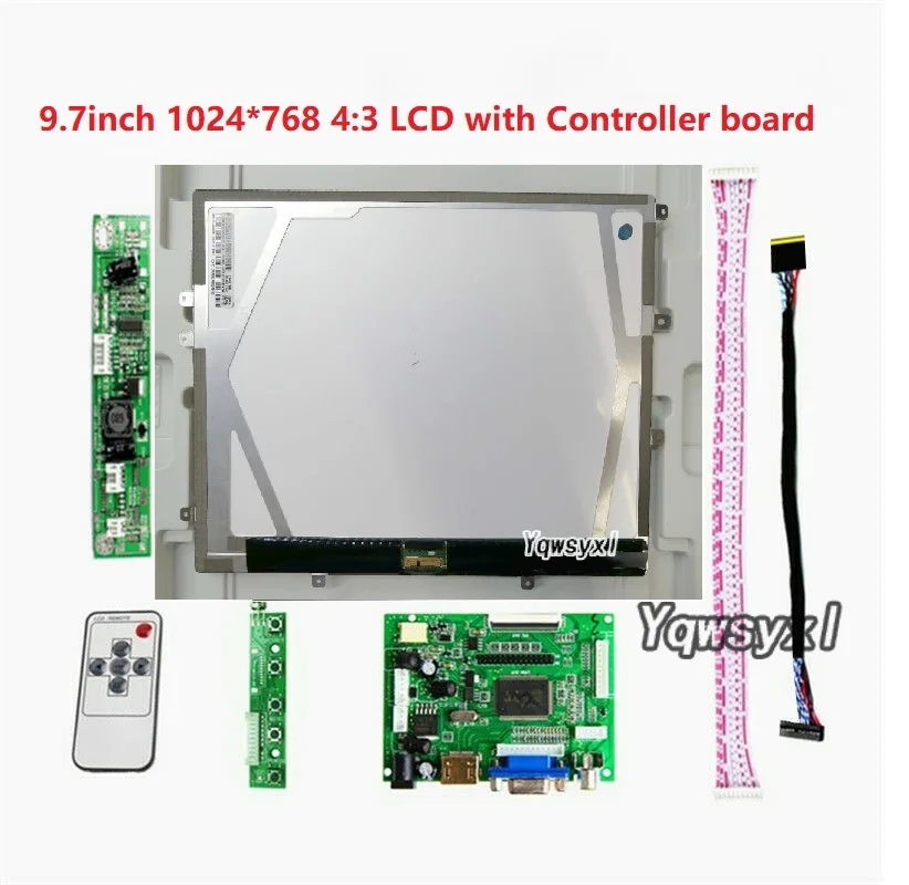 Original 9.7 "inch 1024X768 HD screen 4:3 LCD Controller LP097X02 LTN097XL01 monitor driver board HD VGA 2AV for Raspberry Pi