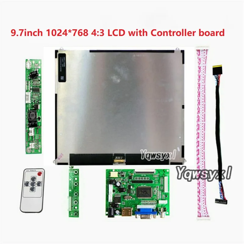 Original 9.7 "inch 1024X768 HD screen 4:3 LCD Controller LP097X02 LTN097XL01 monitor driver board HD VGA 2AV for Raspberry Pi
