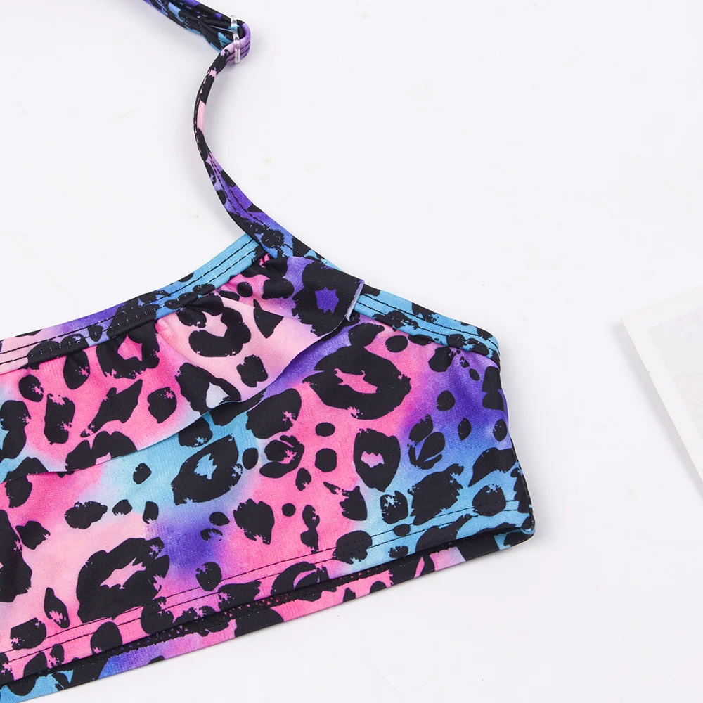 2026 Children's Swimwear Two Piece Butterfly Swimsuit For Girls Halter Summer Bikini Sets Kids Swimsuits Lovely Swimming Suit