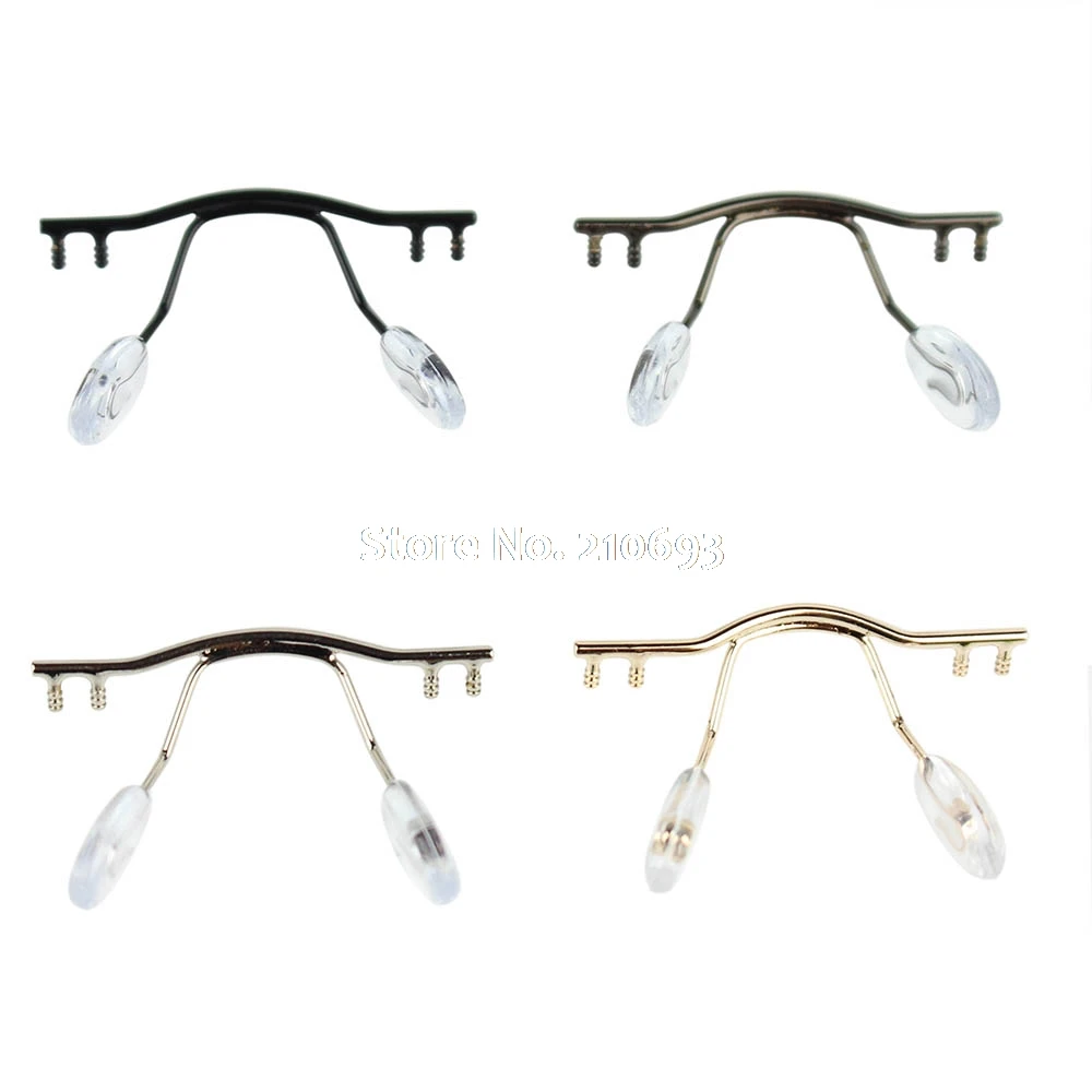 1pc eyeglasses bridge glasses nose pad arm metal rimless optical frame bridge nose pad holder eyewear accessory