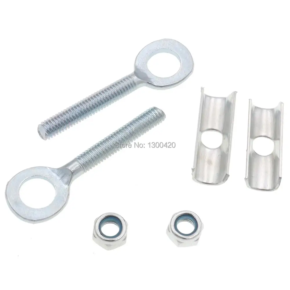 1 Pair Rear Wheel Axle Hole Chain Tensioner Adjuster for 49cc 2-Stroke 4-Stroke Mini Dirt Pit Bike