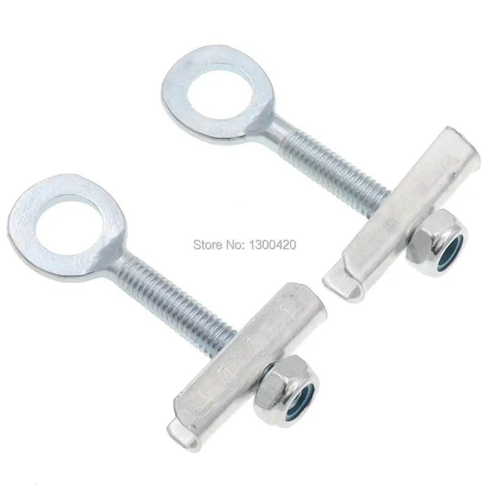 1 Pair Rear Wheel Axle Hole Chain Tensioner Adjuster for 49cc 2-Stroke 4-Stroke Mini Dirt Pit Bike