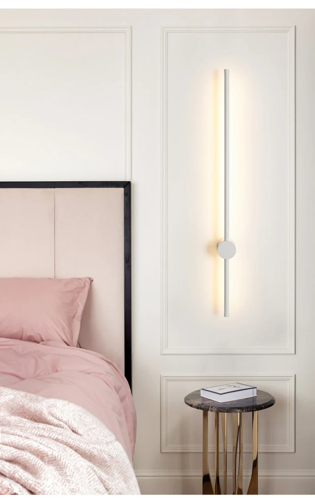 LUCKYLED Modern Led Wall Light AC85-290V Long Wall Lamp Sconce 100cm 120cm Interior Wall Light Bedside Bedroom Light Black White