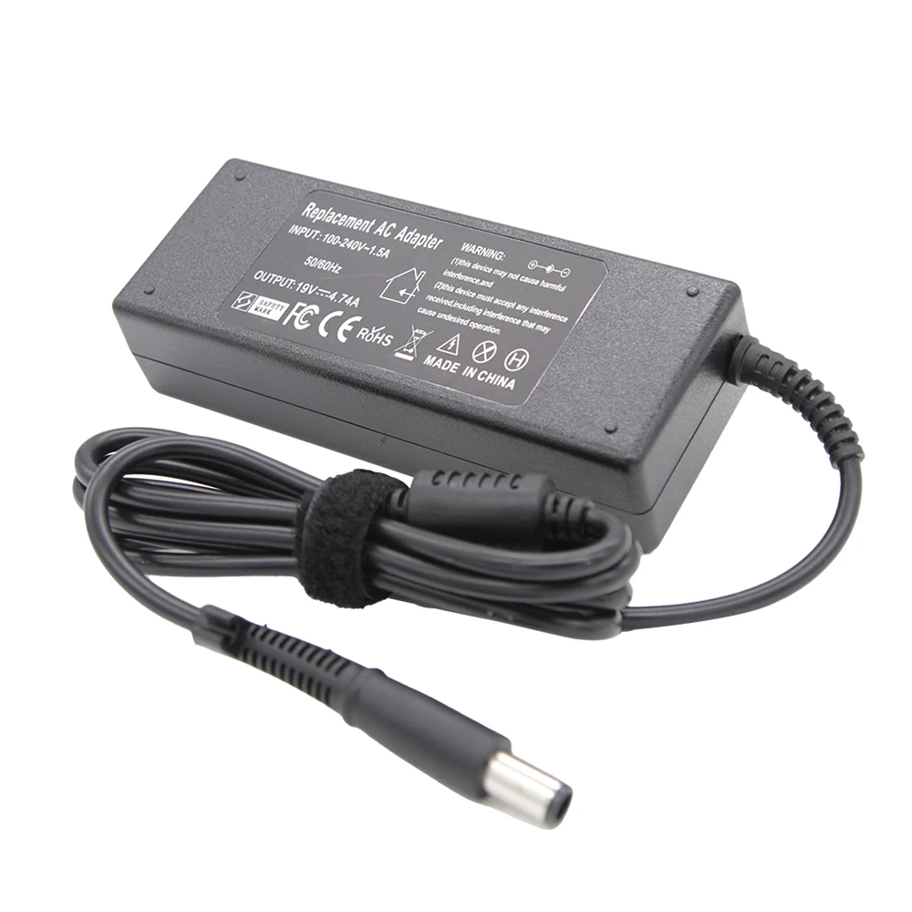 19V 4.74A 90W 7.4*5.0MM AC Laptop Adapter Power Supply For HP Pavilion DV3 DV4 DV5 DV6 6535S 6570B 6910P ProBook 430 G1 G2
