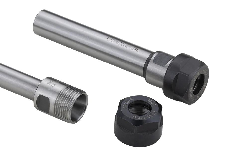 Collet Chuck Holder C10/C12/C16/C20/C25/C32/C40 for ER8-ER25A/ER11-32M/UM Collet 100-200L Extension Straight Shank Extension Rod