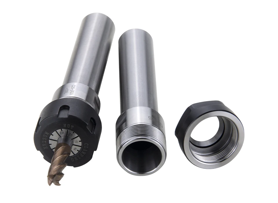 Collet Chuck Holder C10/C12/C16/C20/C25/C32/C40 for ER8-ER25A/ER11-32M/UM Collet 100-200L Extension Straight Shank Extension Rod