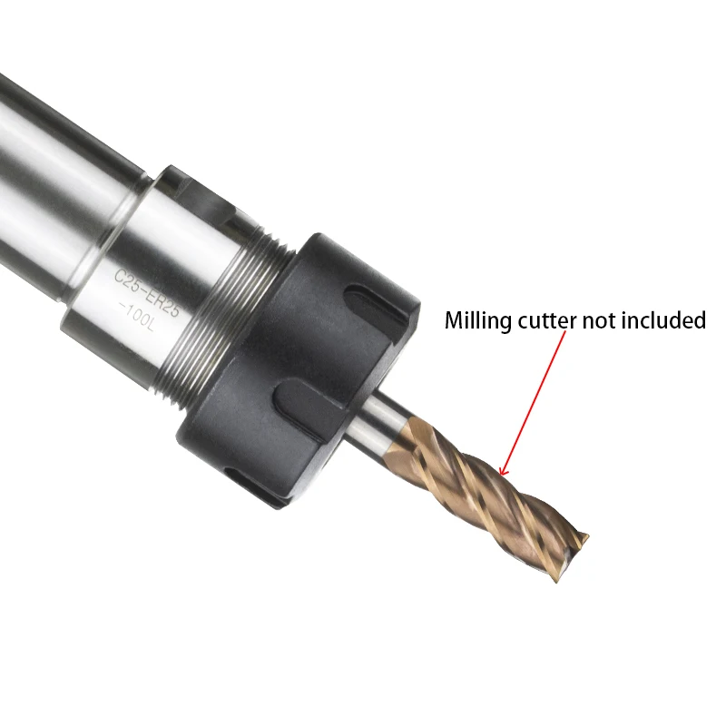 Collet Chuck Holder C10/C12/C16/C20/C25/C32/C40 for ER8-ER25A/ER11-32M/UM Collet 100-200L Extension Straight Shank Extension Rod