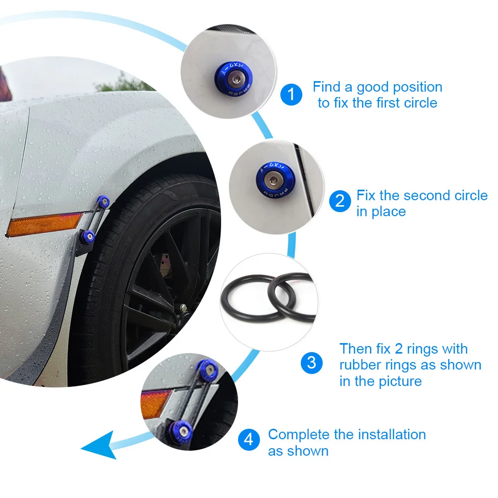 Aluminum Bumper Fixation Car Bumper Hook Car Bumper Fasteners for Car Accessories Interior Spare Parts Surround Buckle