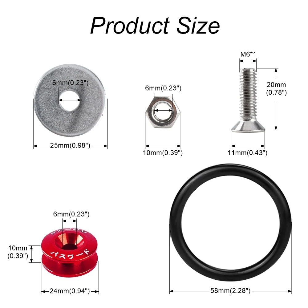 Aluminum Bumper Fixation Car Bumper Hook Car Bumper Fasteners for Car Accessories Interior Spare Parts Surround Buckle